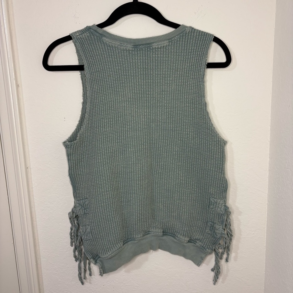 Free People FP One Sleeveless Interlaken Waffle Knit Tank size Medium - Picture 6 of 10